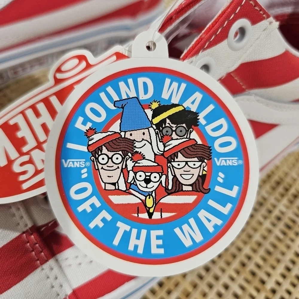 Vans Old Skool, (Where's Waldo?) International Stripes, Unisex M5.5, W7, NWT